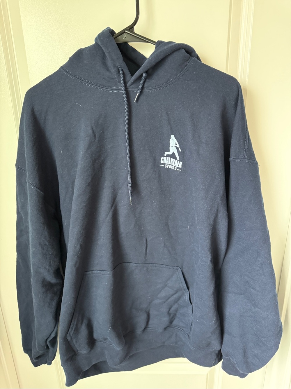 Gildan Navy Pullover Hoodie with Small Chest Logo
